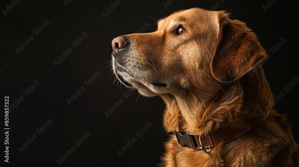 a dog with a dog collar a dog with a dog collar