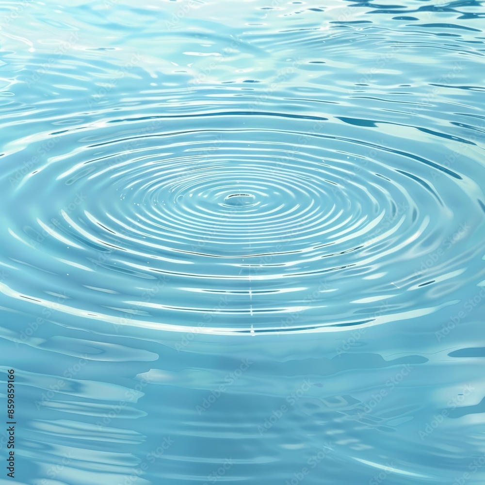 Water Ripples in a Pool of Blue Water Water Ripples in a Pool of Blue Water