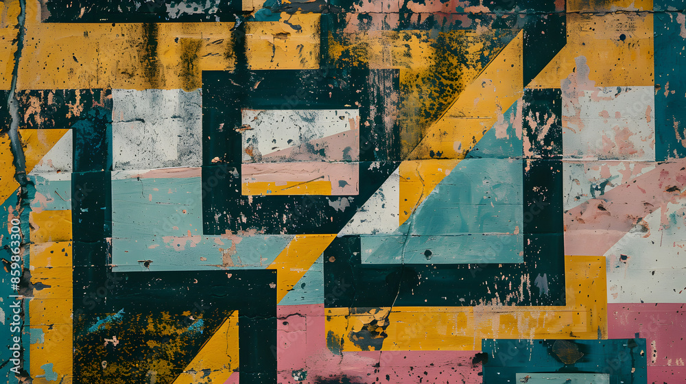 Fototapeta premium 3D square background illustration