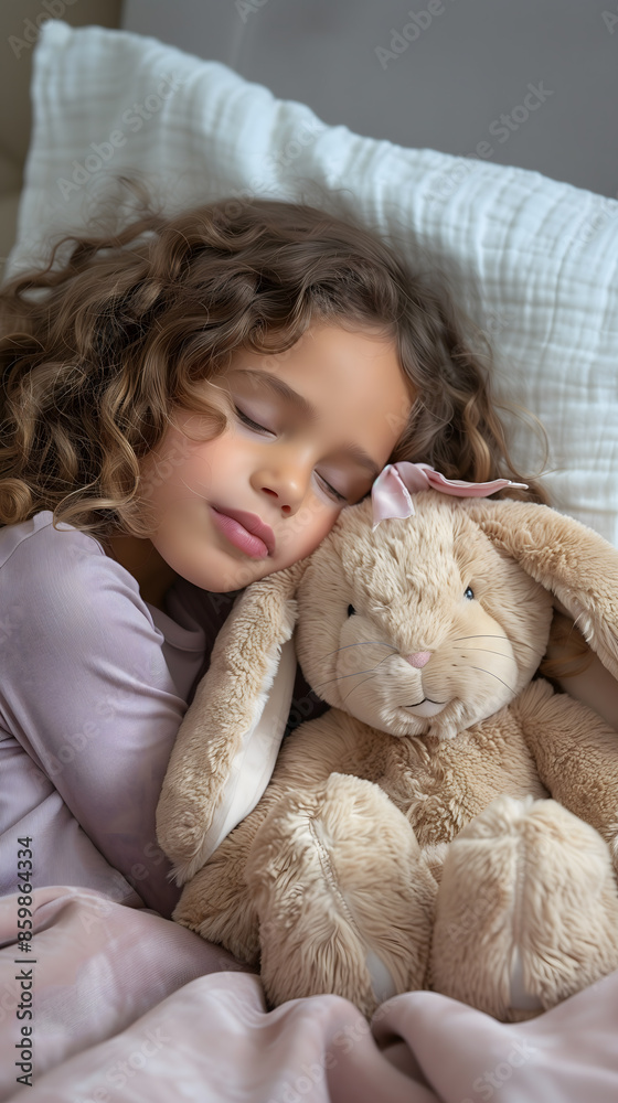 Child and rabbit Child and rabbit