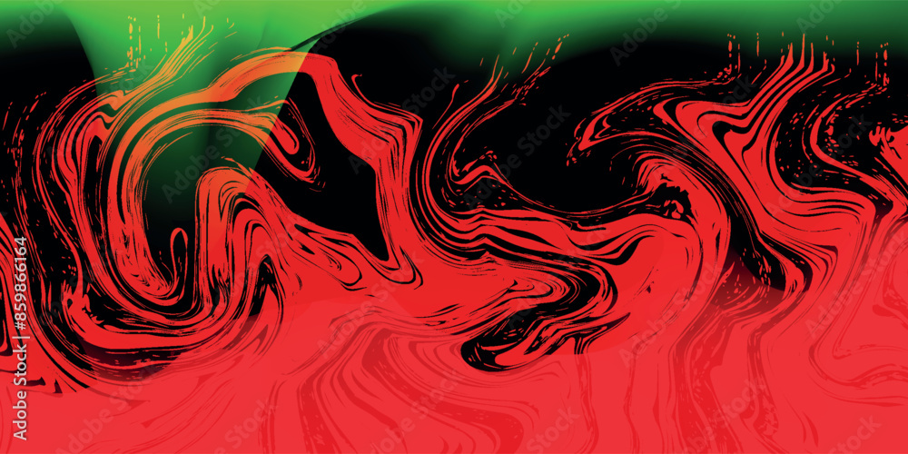 Black and red swirl painting with white spots.eps10 Black and red swirl painting with white spots.eps10