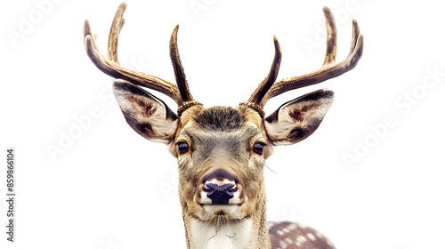 a deer head isolated on white background © Ziyan Yang