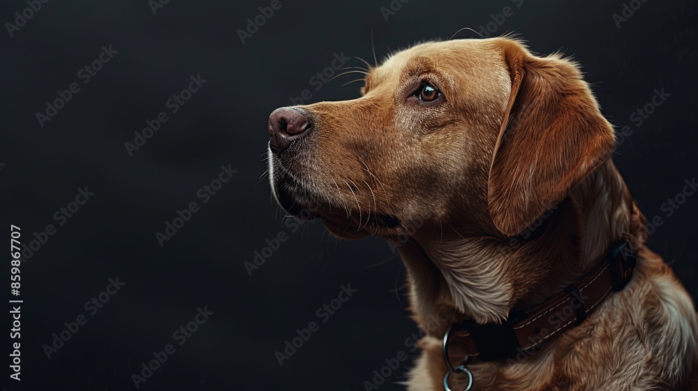 a dog with a dog collar a dog with a dog collar