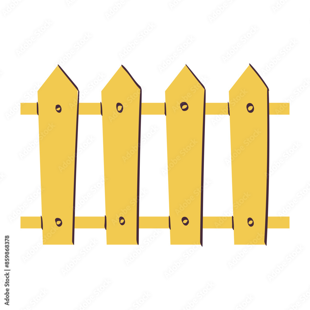 Fence wood barrier handdrawn icon Fence wood barrier handdrawn icon