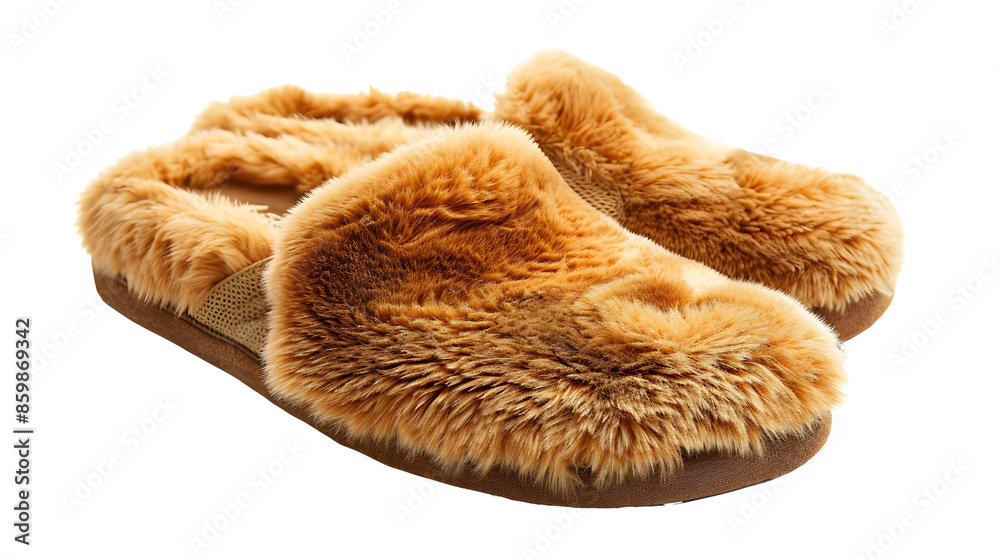Set of A fur lined slipper isolated on a white background
Set of A fur lined slipper isolated on a white background