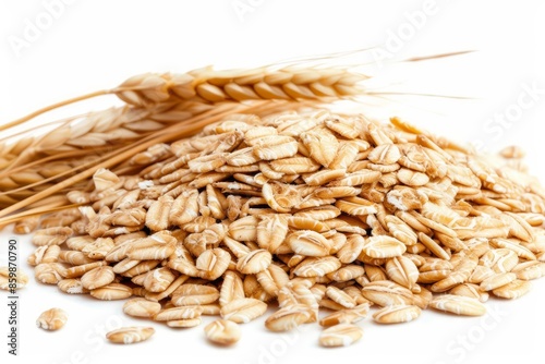 Oats photo on white isolated background