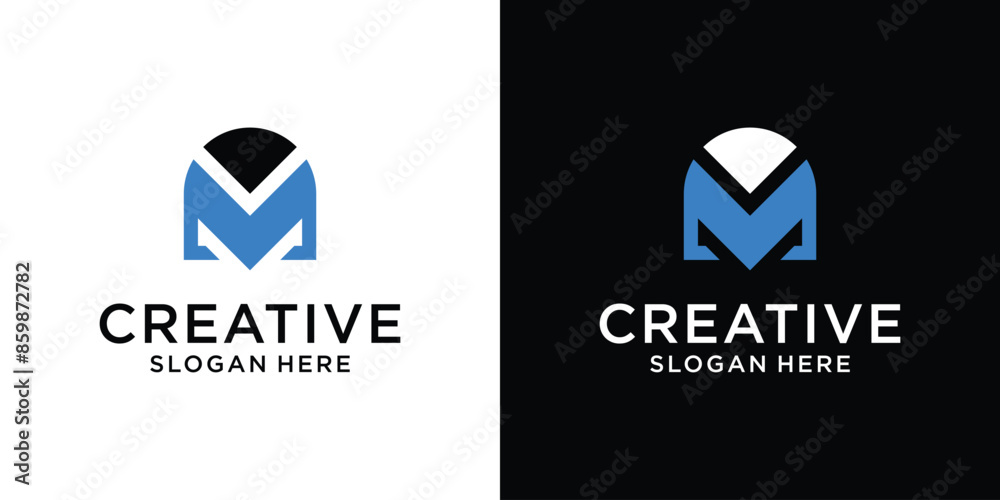 Naklejka premium Creative initial letter logo design