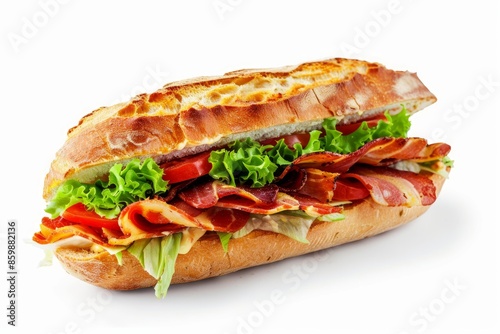 Sandwich photo on white isolated background