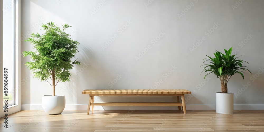 Minimalist living room with wooden bench and indoor plant , minimalist, living room, wooden bench, indoor plant, home decor, cozy, simple, clean, contemporary, interior design Minimalist living room with wooden bench and indoor plant , minimalist, living room, wooden bench, indoor plant, home decor, cozy, simple, clean, contemporary, interior design