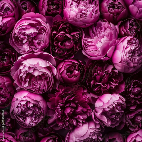 Pink and Purple Peonies Background