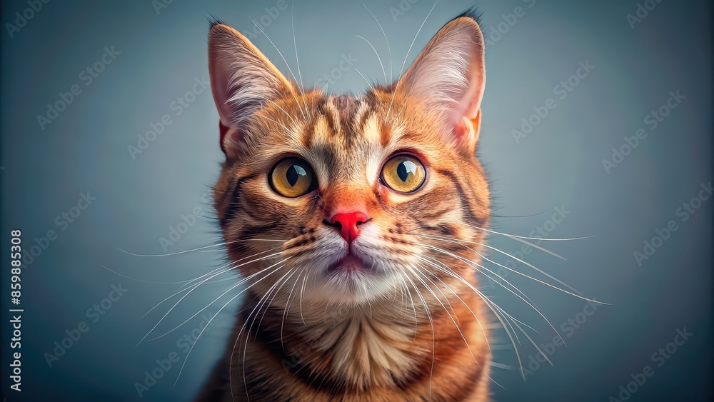 A cute cat with a vibrant red nose and whiskers, cat, red nose, whiskers, feline, fluffy, adorable, pet, animal, domestic, cute, playful, curious, fur, whiskers, bright, unique, cheeky A cute cat with a vibrant red nose and whiskers, cat, red nose, whiskers, feline, fluffy, adorable, pet, animal, domestic, cute, playful, curious, fur, whiskers, bright, unique, cheeky