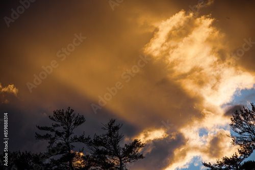 fire in the sky sunset clouds