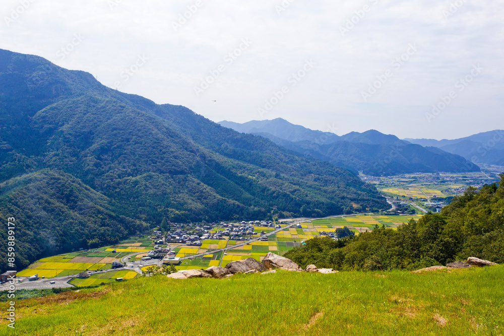 View top of Asago city from the mountain in Hyogo prefecture , Kansai, Japan. View top of Asago city from the mountain in Hyogo prefecture , Kansai, Japan.