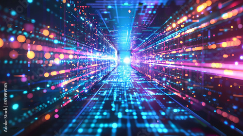 Technology internet network high speed. Abstract digital futuristic circuit, Cyber science tech, Innovation communication. illustration.
