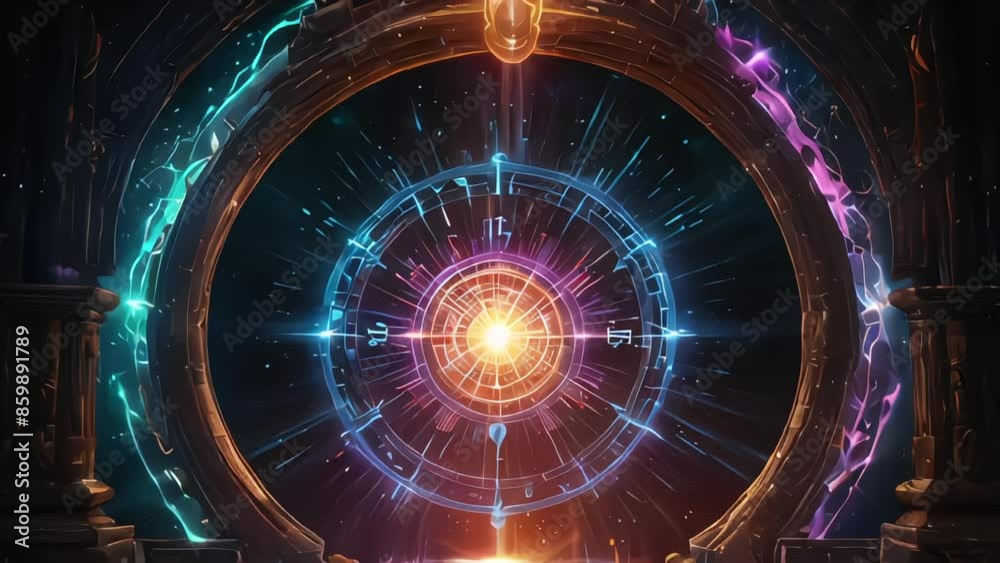 shining aura of science fiction quantum time travel portal dimension journey