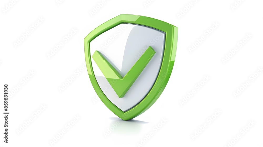 cartoon 3d Icon safety shield check mark perspective . Green symbol security safety icon. Checkmark in minimalistic style. 3d vector illustration. white background cartoon 3d Icon safety shield check mark perspective . Green symbol security safety icon. Checkmark in minimalistic style. 3d vector illustration. white background