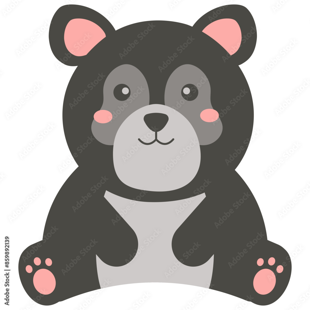 Cute Wildlife Isolated on White Background. Vector Illustration in Flat Style. Cute Wildlife Isolated on White Background. Vector Illustration in Flat Style.
