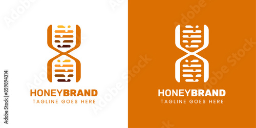 Letter X Honey Logo, Perfect for Beekeeping and Honey Producers