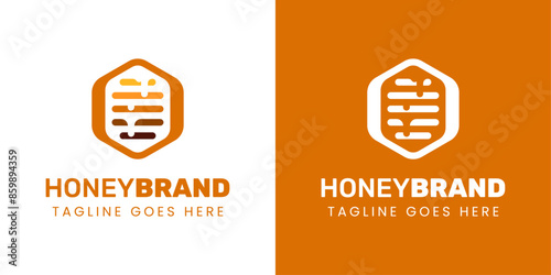 Letter O Honey Logo, Perfect for Beekeeping and Honey Producers
