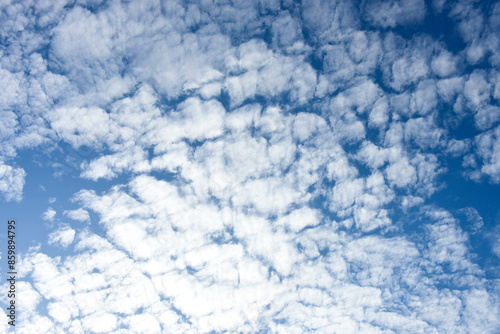 Blue sky white cloud white background. Beautiful sky and clouds in the afternoon.