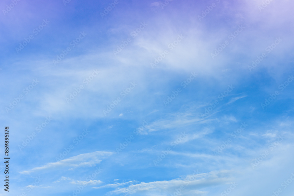 Fototapeta premium Pastel Colorful sky and cloud white. Beautiful afternoon bule sky and cloud white