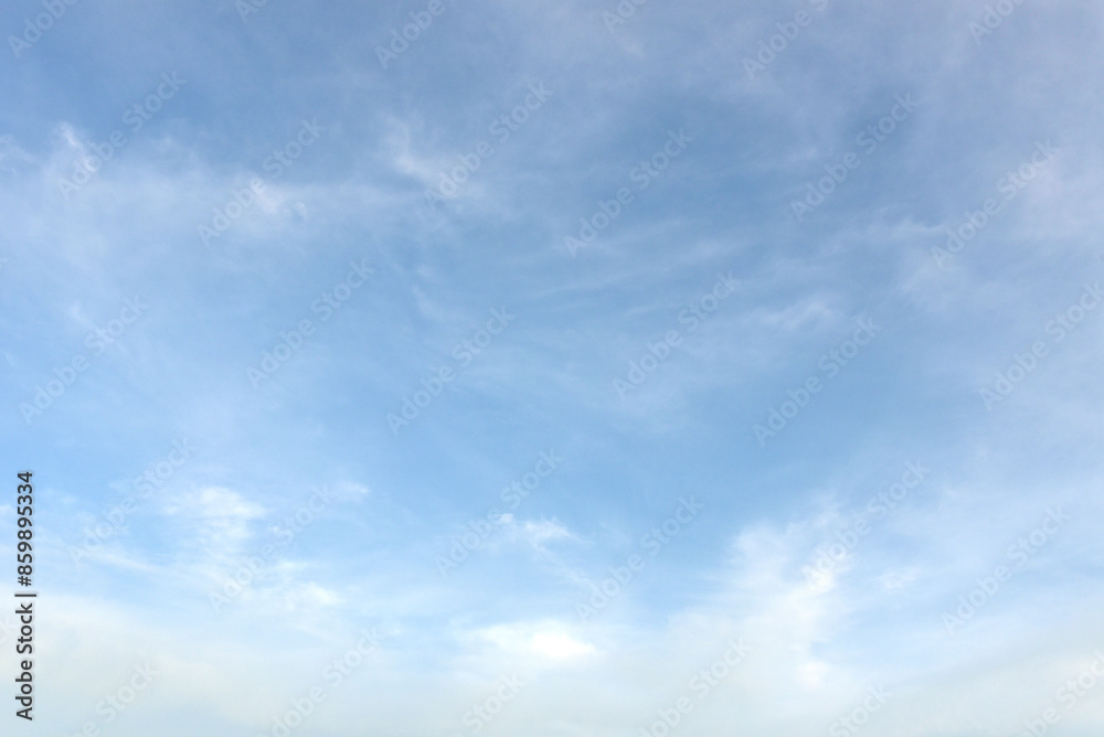 Obraz premium Blue sky white cloud white background. Beautiful sky and clouds in the afternoon.