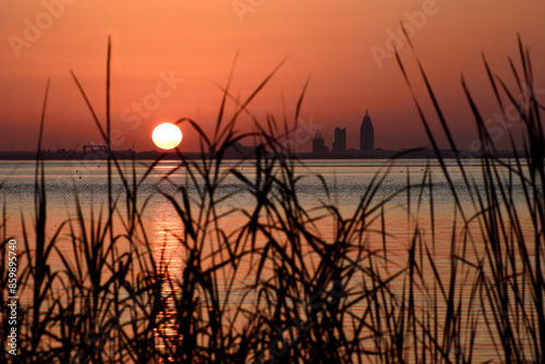 Sunset Over Mobile Bay in Alabama