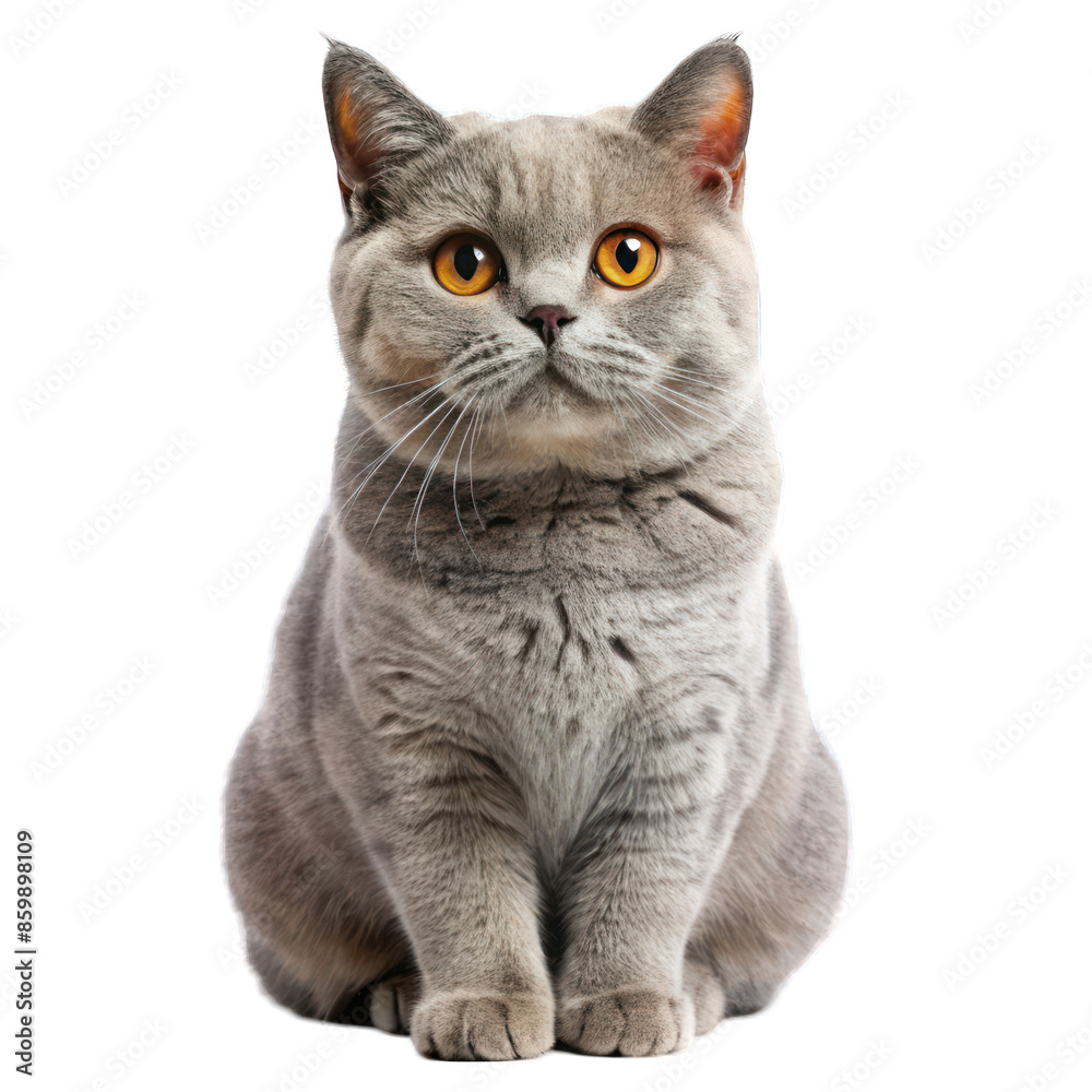 Fototapeta premium British shorthair cat isolated on transparent background