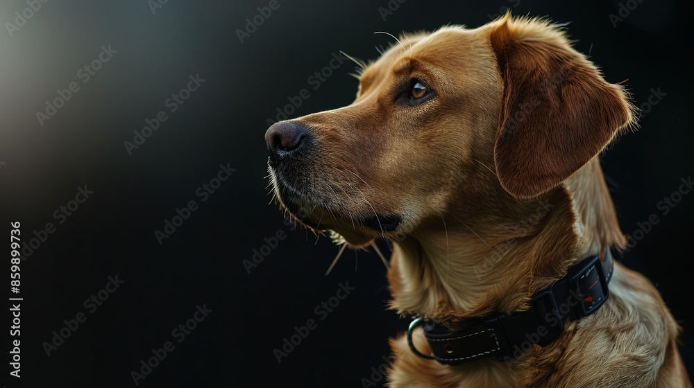 a dog with a dog collar a dog with a dog collar