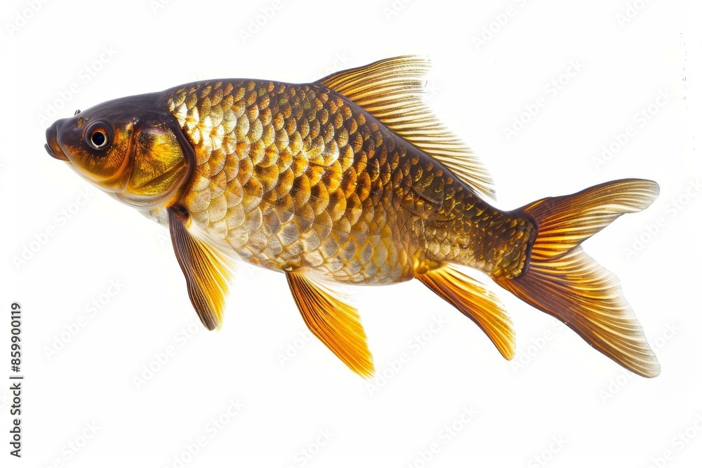 there is a goldfish that is swimming in the water there is a goldfish that is swimming in the water