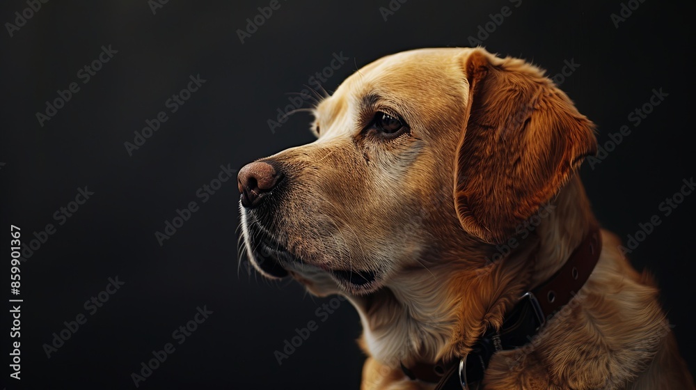 a dog with a dog collar a dog with a dog collar