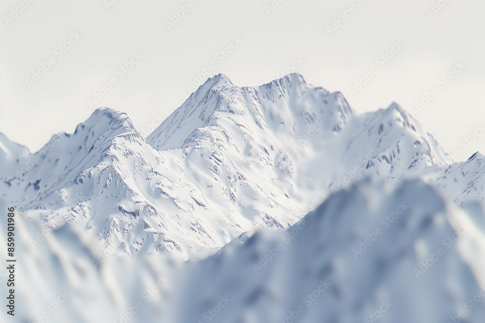 Naklejka premium Snow mountain scenery background picture
