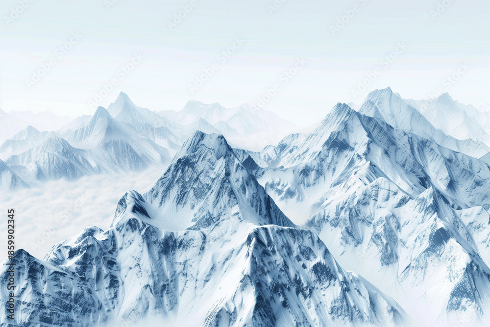 Obraz premium Snow mountain scenery background picture