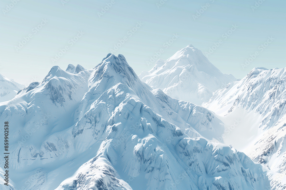 Obraz premium Snow mountain scenery background picture