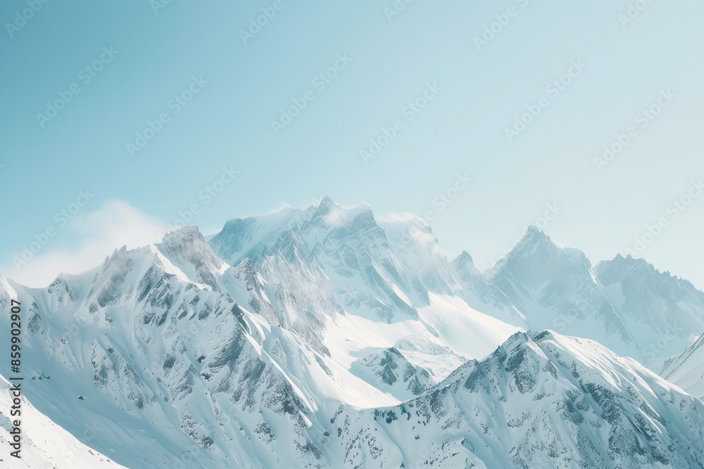 Snow-Covered Mountain Landscape