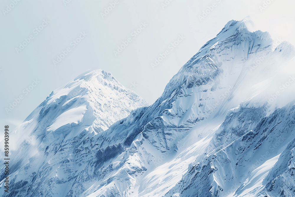 Obraz premium Snow-Covered Mountain Landscape