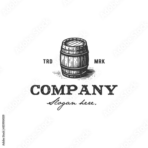 vintage design logo craft beer hand drawn vector illustration