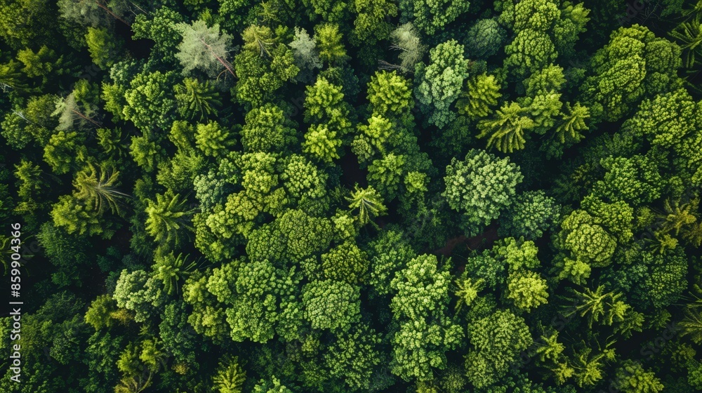 Naklejka premium Forest conservation is critical for preserving biodiversity, protecting endangered species, and ensuring the health of our planet's ecosystems.