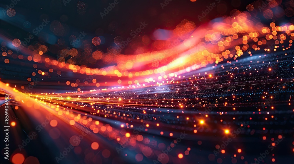 Abstract background of fiber technology lights Abstract background of fiber technology lights
