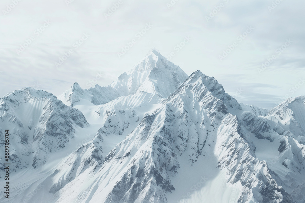 Snow-Covered Mountain Landscape