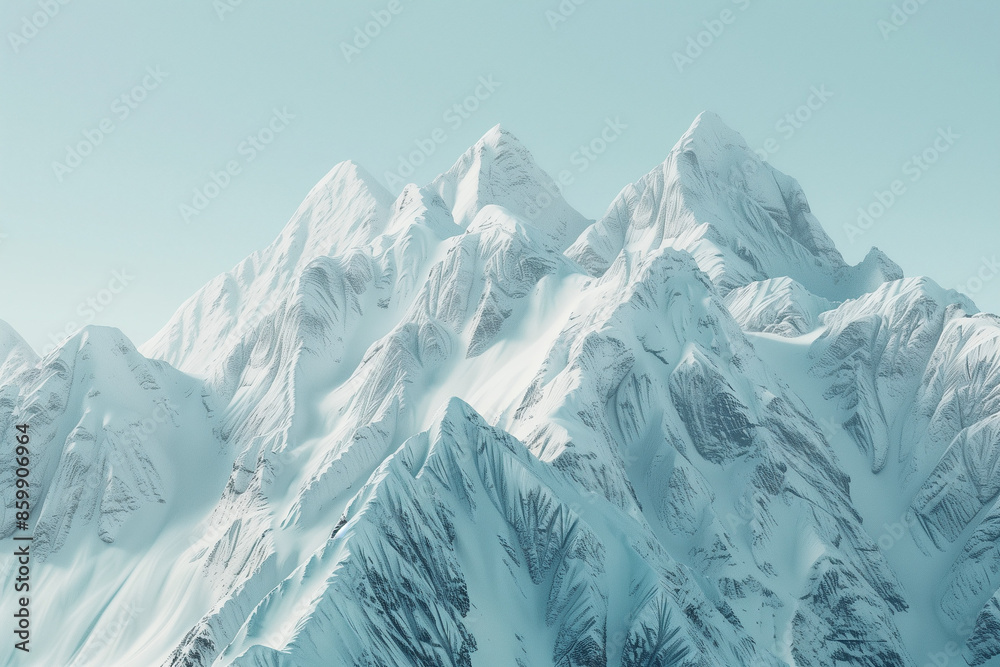 Fototapeta premium Snow-Covered Mountain Landscape