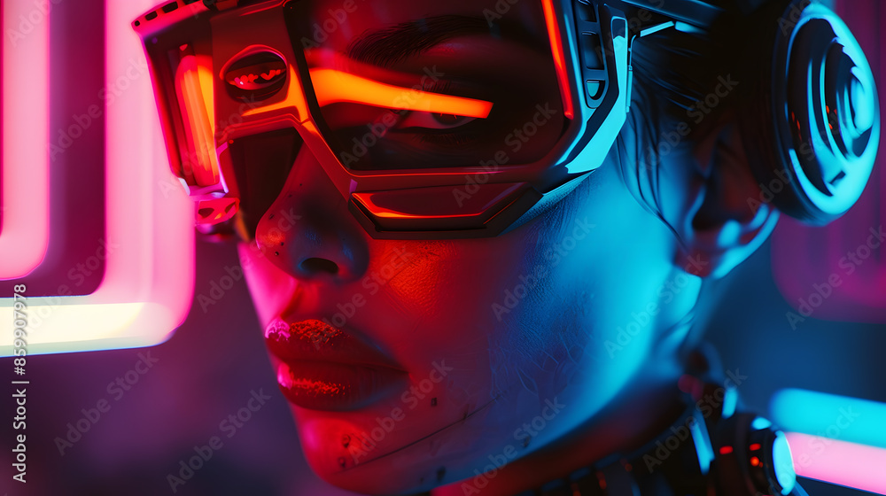 Futuristic style Cyberpunk woman High quality photo : Generative AI Futuristic style Cyberpunk woman High quality photo : Generative AI