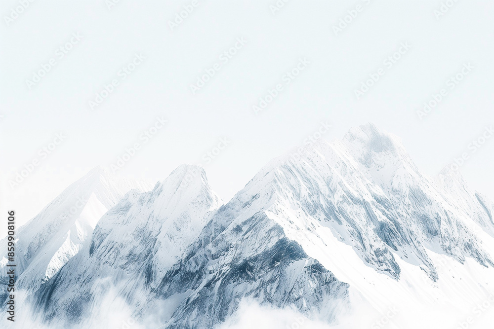 Obraz premium Snow-Covered Mountain Landscape