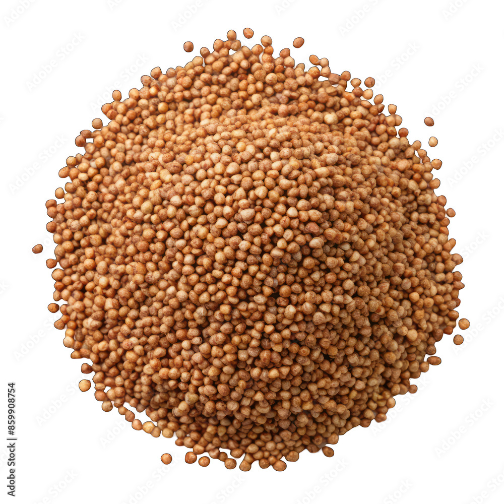 Pile of buckwheat top view isolated on transparent background Pile of buckwheat top view isolated on transparent background