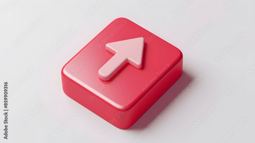 Upload icon, Upload 3d button. Upload symbol on white background - 3d rendering Upload icon, Upload 3d button. Upload symbol on white background - 3d rendering