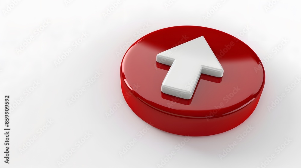 Upload icon, Upload 3d button. Upload symbol on white background - 3d rendering Upload icon, Upload 3d button. Upload symbol on white background - 3d rendering