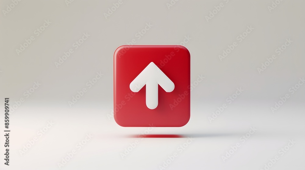 Upload icon, Upload 3d button. Upload symbol on white background - 3d rendering Upload icon, Upload 3d button. Upload symbol on white background - 3d rendering