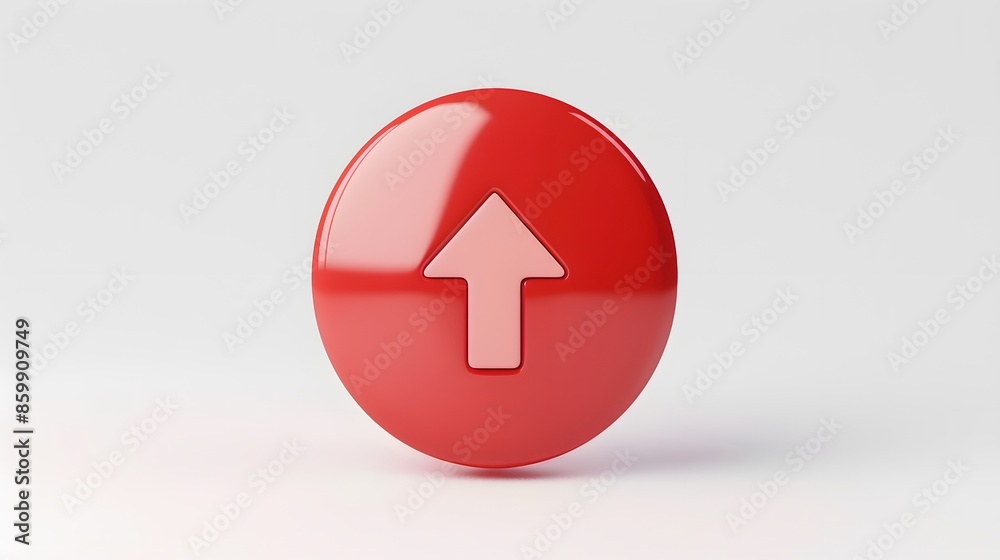 Upload icon, Upload 3d button. Upload symbol on white background - 3d rendering Upload icon, Upload 3d button. Upload symbol on white background - 3d rendering