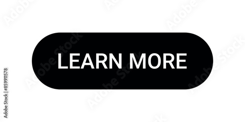 Learn More Button - Isolated PNG Illustration on White Background