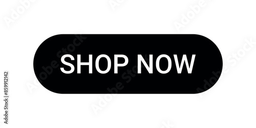 Shop Now Button - Vector Illustration Isolated on White Background